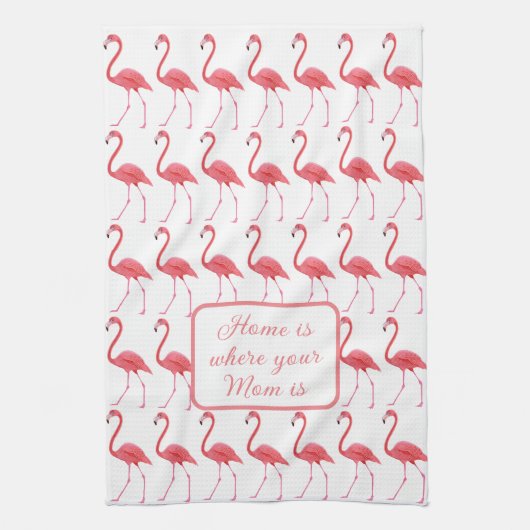Les flamants roses vous aiment Maman serviette de (Vertical)