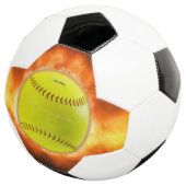 Les flammes de balle rapide de softball jaune de S (3/4)