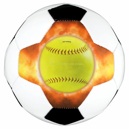 Les flammes de balle rapide de softball jaune de S (Devant)