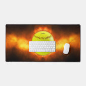 Les flammes de balle rapide de softball jaune de S (Clavier et souris)