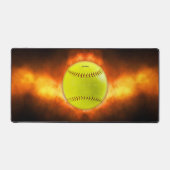 Les flammes de balle rapide de softball jaune de S (Recto)