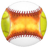 Les flammes de balle rapide de softball jaune de S (Devant)
