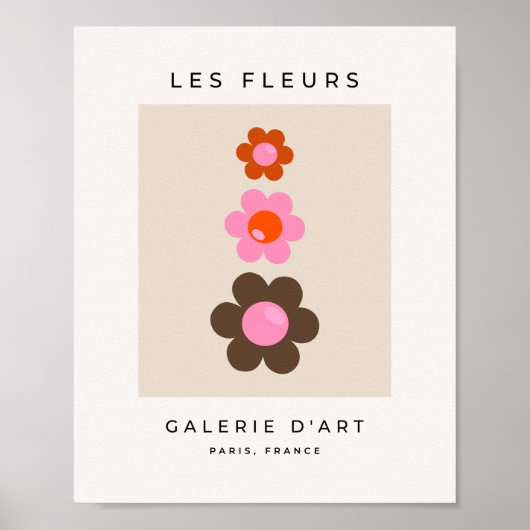 Les Fleurs 03 Abstracte bloem Poster (Voorkant)