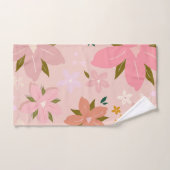 Les Fleurs 05 Bloemen Patroon Blush Roze Bloemen Bad Handdoek (Handdoek)