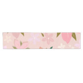 Les Fleurs 05 Bloemen Patroon Blush Roze Bloemen Korte Tafelloper (Horizontaal)