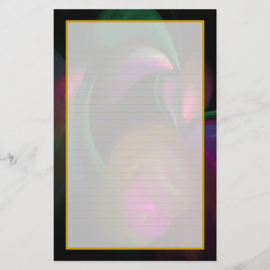 Les fleurs colorées affinent la papeterie rayée (Devant)