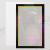 Les fleurs colorées affinent la papeterie rayée (Devant / Derrière)