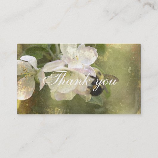 Les fleurs d'Apple et Carte de visite de bourdons (Dos)