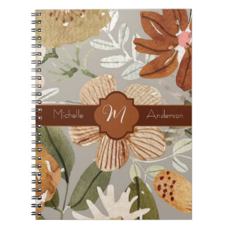 Les fleurs d'automne sur le Carnet Spiral de Taupe