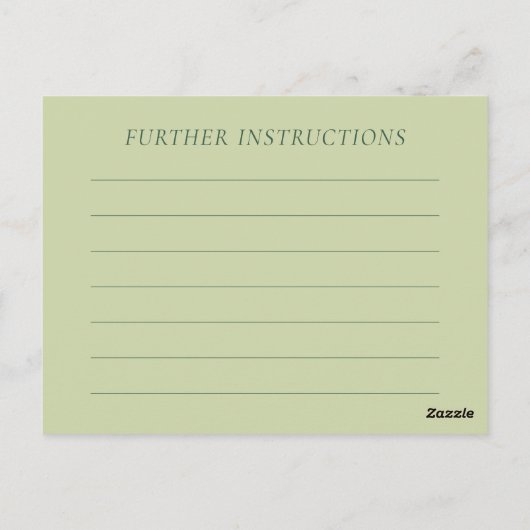 Les fleurs d'Avocado | Carte Recette Vert foncé Ru (Dos)