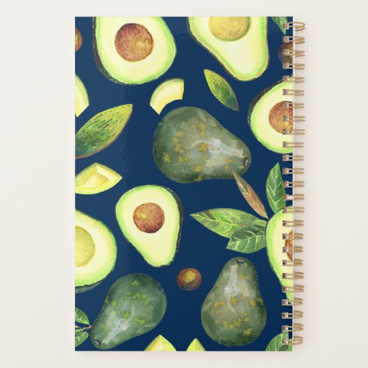 Les fleurs d'Avocado | Rustic Navy Blue Motif (Dos)