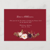 Les fleurs de Bourgogne, tu seras ma carte Flower  (Dos)