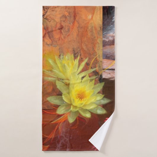 LES FLEURS DE LOTUS SONT LA CHANSON DE L'EAU (Serviette de bain)