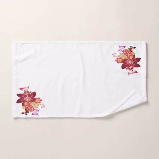Les fleurs des papillons (Serviette à main)