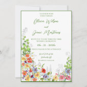 Les fleurs d'été et les Faire-part de mariage de p (Devant)