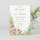 Les fleurs d'été et les Faire-part de mariage de p (Debout devant)