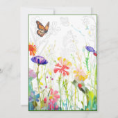 Les fleurs d'été et les Faire-part de mariage de p (Dos)