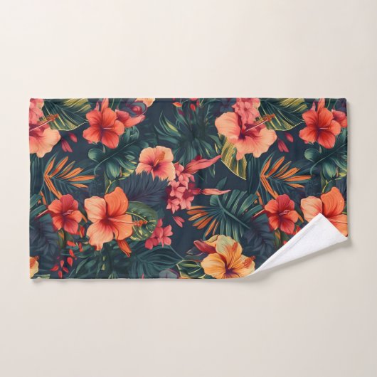 Les Fleurs D'Hibiscus, Un Modèle Floral Tropical (Serviette à main)