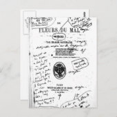 Les Fleurs du Mal 2 - Baudelaire Briefkaart (Voorkant / Achterkant)
