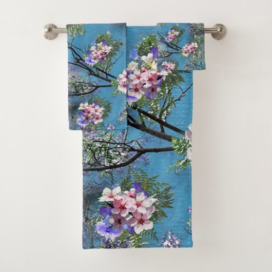 Les fleurs du printemps de Jacaranda répètent les (En situation)