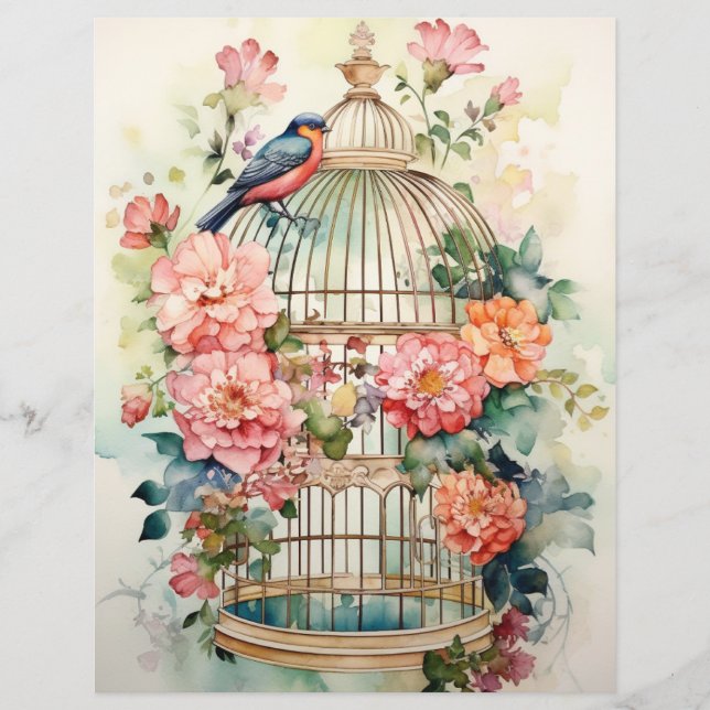 Les fleurs et les papillons abondent de papier à s (Devant)