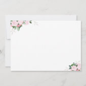 Les fleurs florales roses| Invitation de Christeni (Dos)