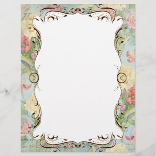 Les Fleurs Peony Roos Tulip Floral Stationery Pg 2