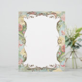 Les Fleurs Peony Roos Tulip Floral Stationery Pg 2 (Staand voorkant)