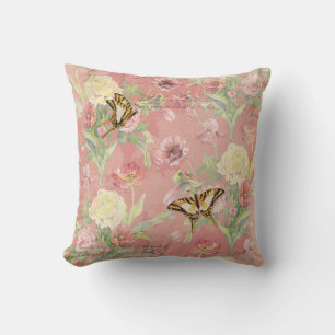 Les Fleurs Peony Roos Tulip Iris Floral Flowers Kussen