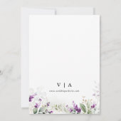 Les fleurs sauvages sauvent la date avec une carte (Dos)