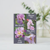 Les fleurs sont comme les Amis Carte postale (Debout devant)