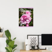 Les fleurs sont des baisers de Dieu Poster Inspira (Bureau à domicile)