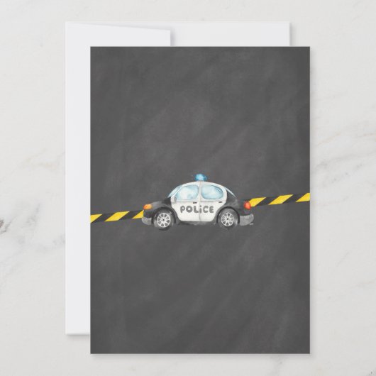 Les flics et les robots Invitation de fête d'anniv (Dos)