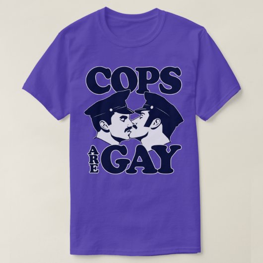 Les flics Sont Des Enfants Gay Long Manche TShirt (Design devant)