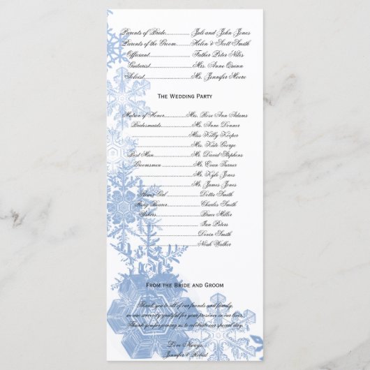 Les flocons de neige bleus sur le programme de mar (Dos)