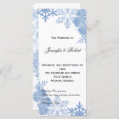 Les flocons de neige bleus sur le programme de mar (Devant / Derrière)