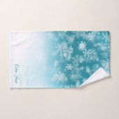 Les flocons de neige élégants ont personnalisé (Serviette à main)