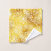Les flocons de neige en or (Gant de toilette)
