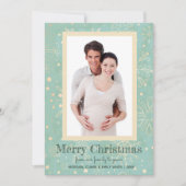 Les flocons de neige kaki sur les cartes photo de  (Devant)