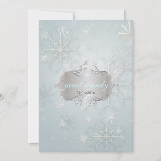 Les flocons de neige, les invitations aux mariages (Devant)