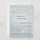 Les flocons de neige, les invitations aux mariages (Dos)