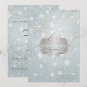 Les flocons de neige, les invitations aux mariages (Devant / Derrière)