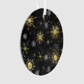 Les flocons dorés de Noël sur l'Arrière - plan noi (devant)