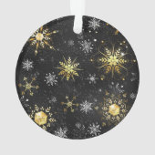 Les flocons dorés de Noël sur l'Arrière - plan noi (dos)
