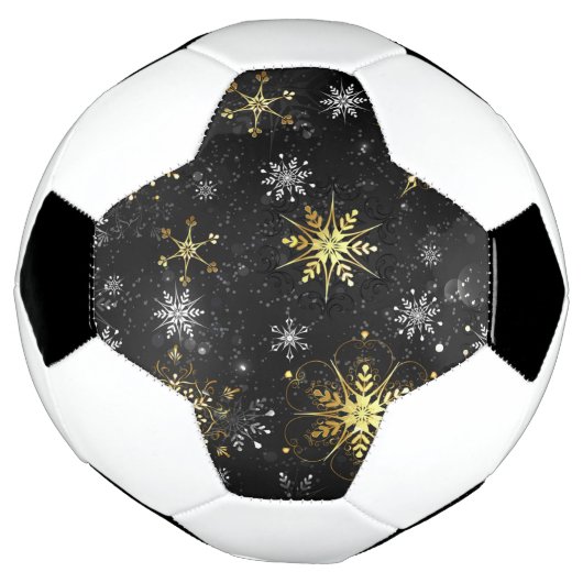 Les flocons dorés de Noël sur l'Arrière - plan noi (Tourné)