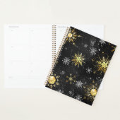 Les flocons dorés de Noël sur l'Arrière - plan noi (Devant avec enveloppe)