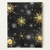 Les flocons dorés de Noël sur l'Arrière - plan noi (Dos)