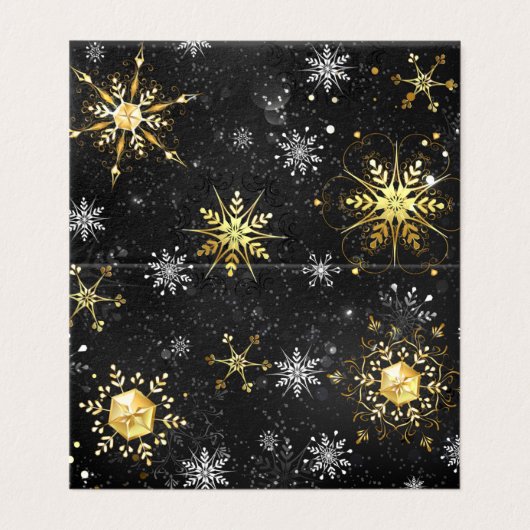Les flocons dorés de Noël sur l'Arrière - plan noi (Outside Unfolded)