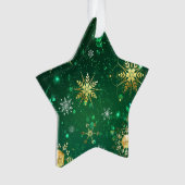 Les flocons dorés de Noël sur l'Arrière - plan ver (devant)