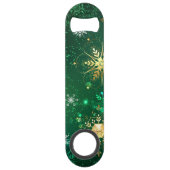 Les flocons dorés de Noël sur l'Arrière - plan ver (Dos)